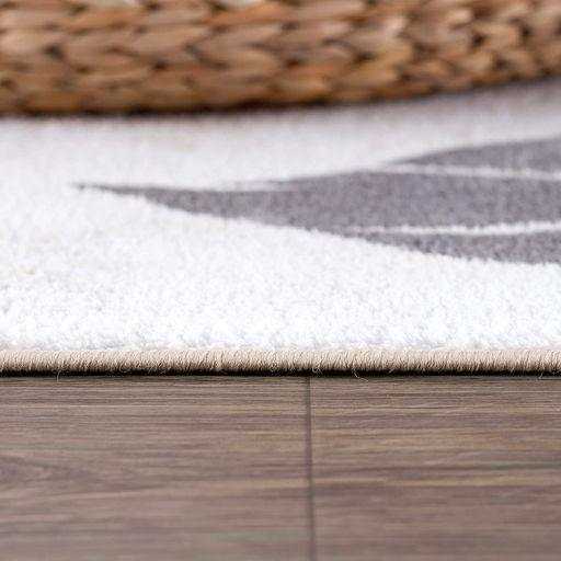 Solana Black/Gray Floral Indoor NonSlip Area Rugs - Ornate Home