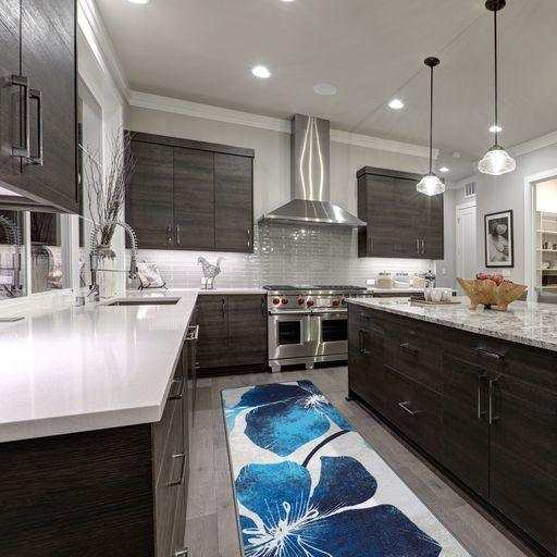 Solana Blue/Gray Floral Indoor NonSlip Area Rugs - Ornate Home