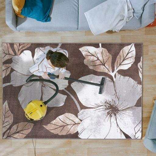 Solana Brown/Gray Floral Indoor NonSlip Area Rugs - Ornate Home