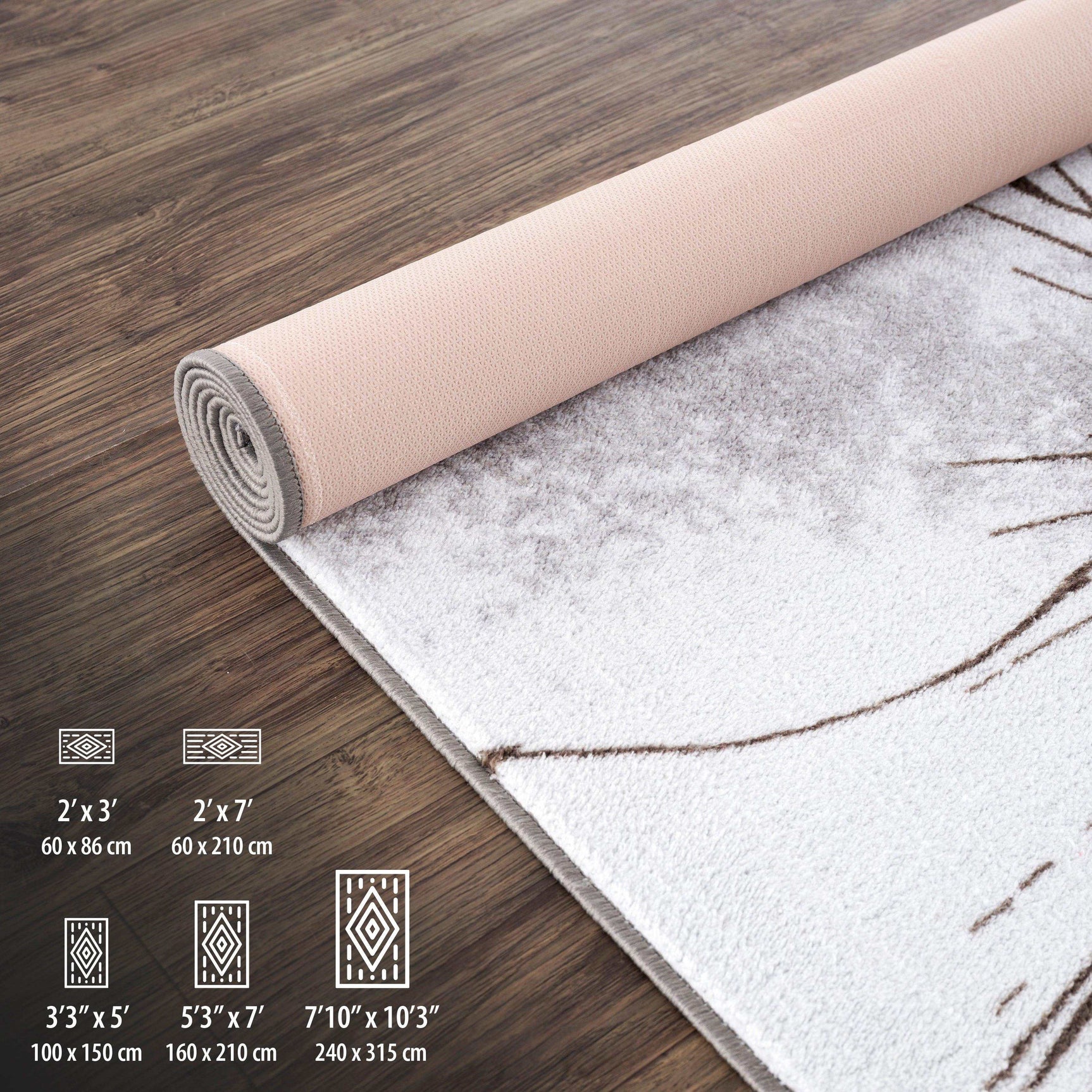 Solana Brown/Gray Floral Indoor NonSlip Area Rugs - Ornate Home