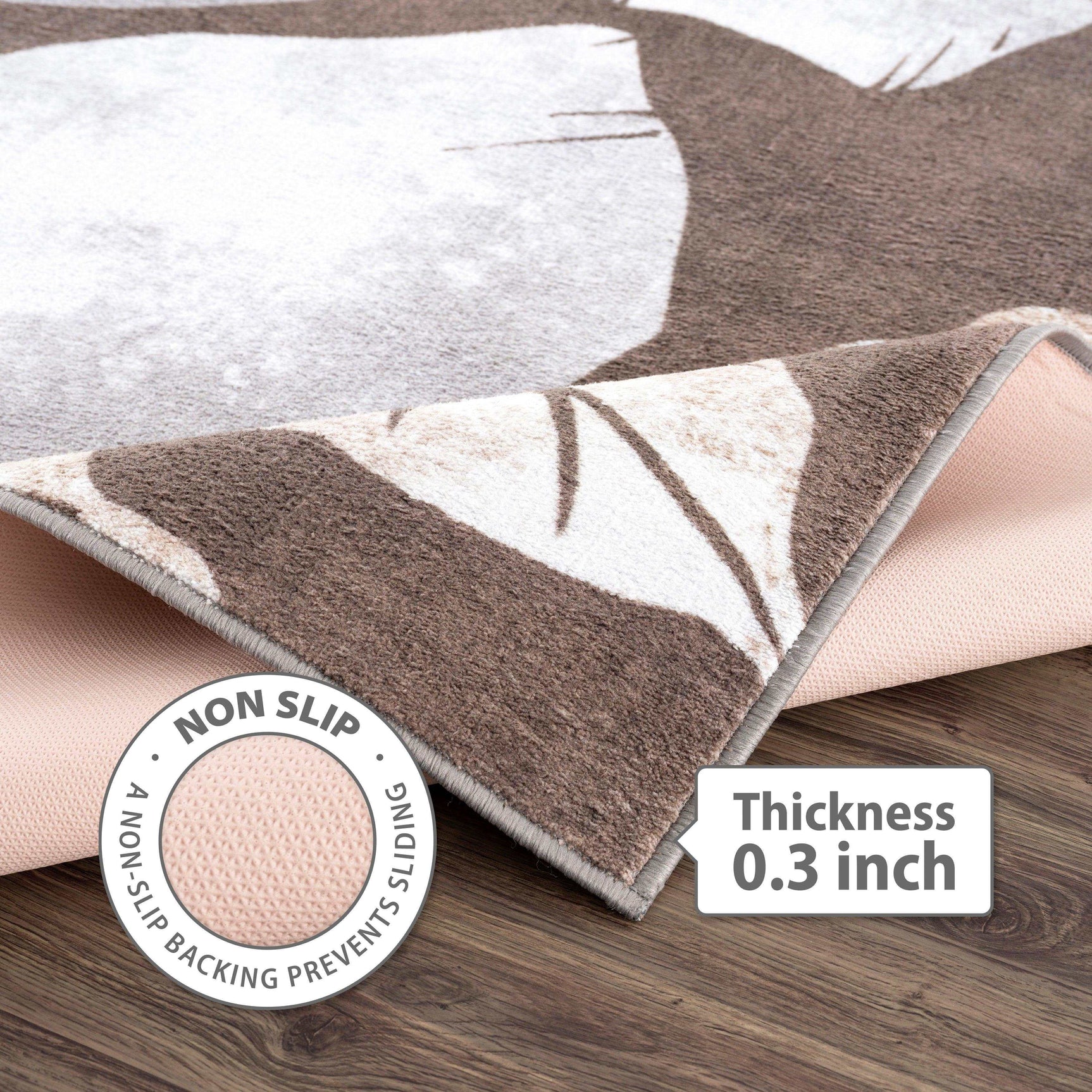 Solana Brown/Gray Floral Indoor NonSlip Area Rugs - Ornate Home