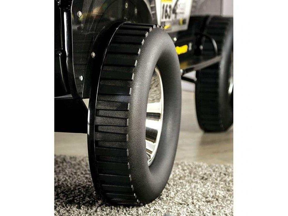 Speed Jump Black Off-Road Twin Car Bed w/ LED Headlights - Ornate Home