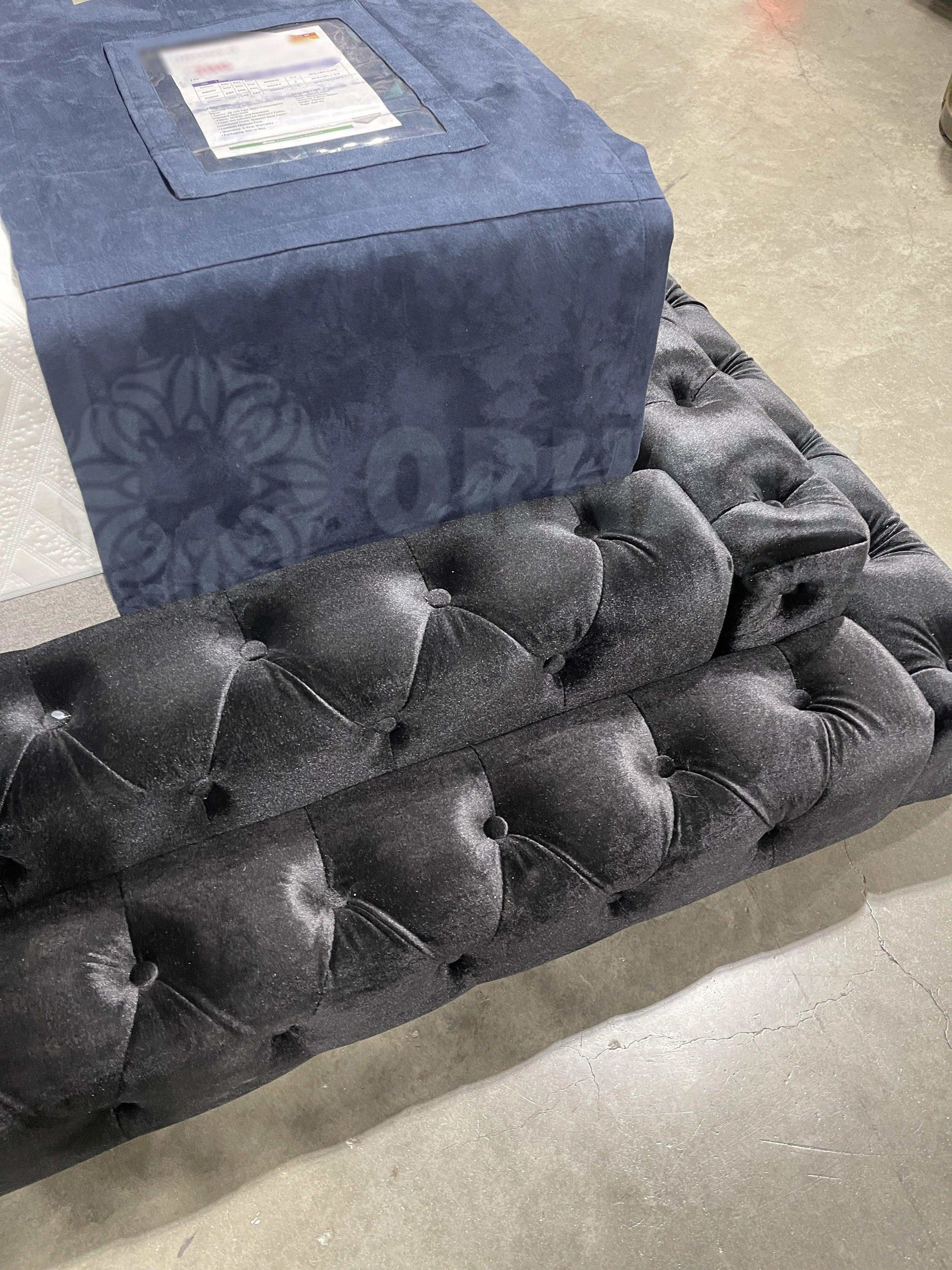 Stefania Black Queen Platform Bed - Ornate Home