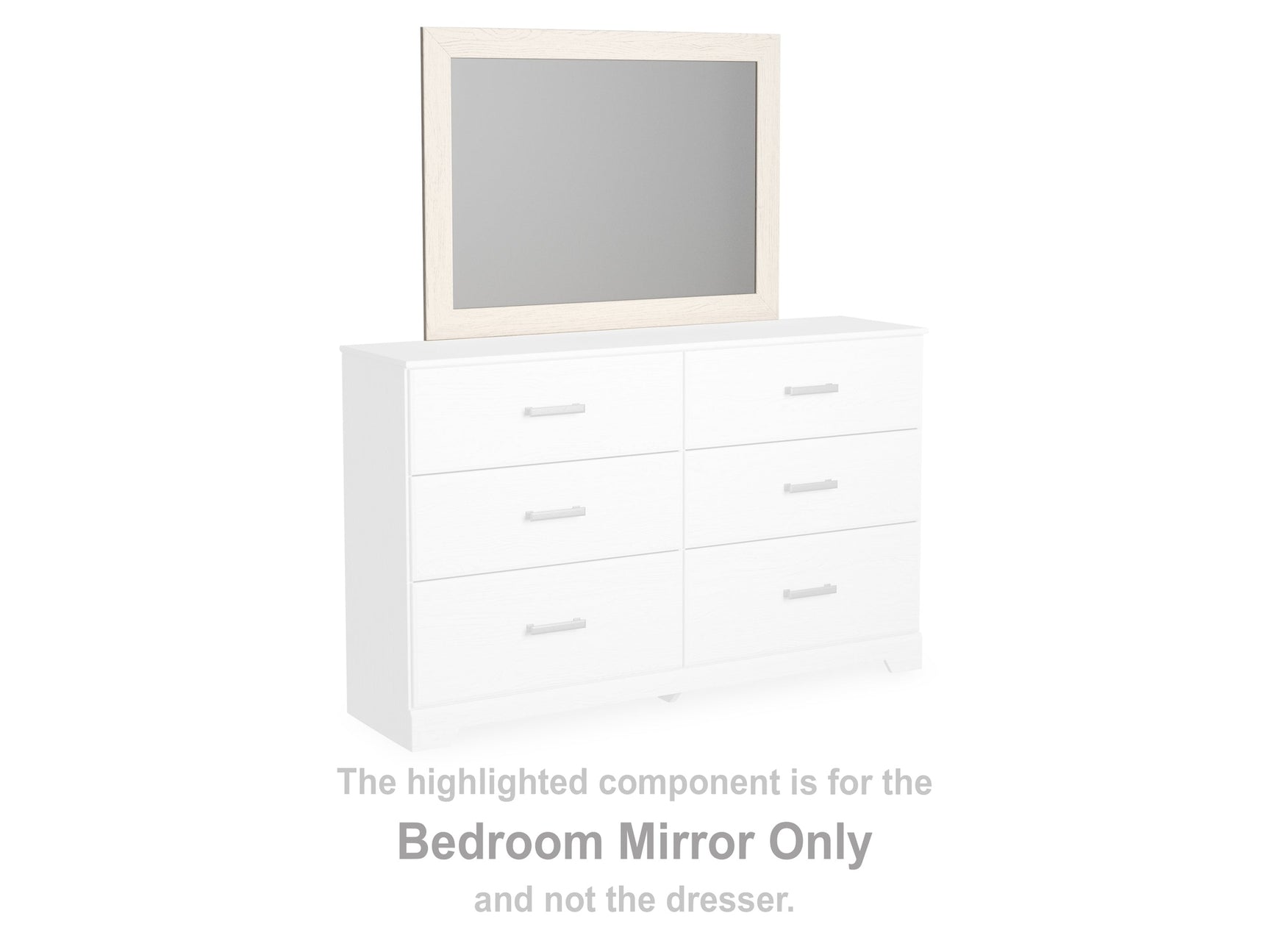 Stelsie White Bedroom Mirror - Ornate Home