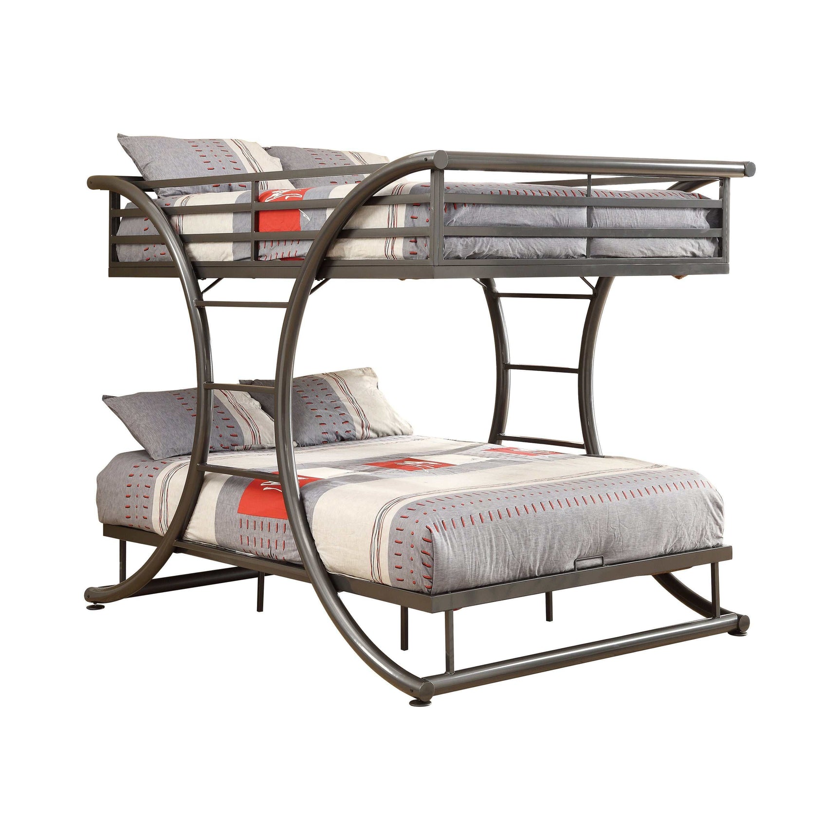 Stephan Gunmetal Full Over Full Bunk Bed - Ornate Home