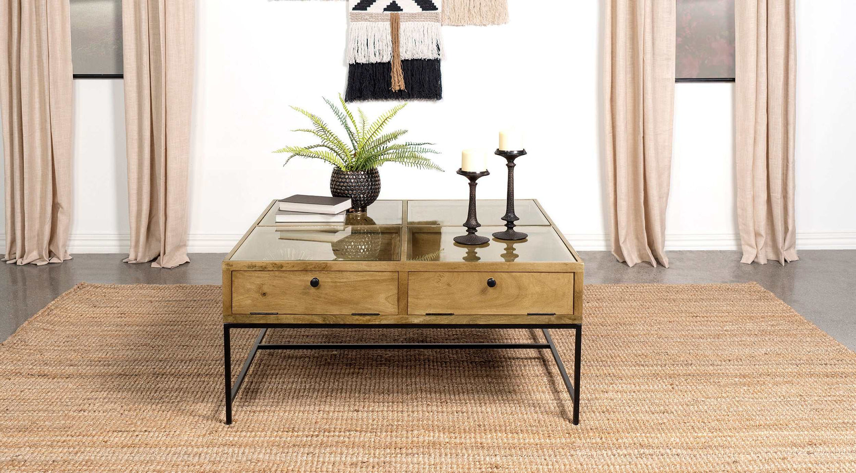 Stephie Honey Brown Coffee Table - Ornate Home