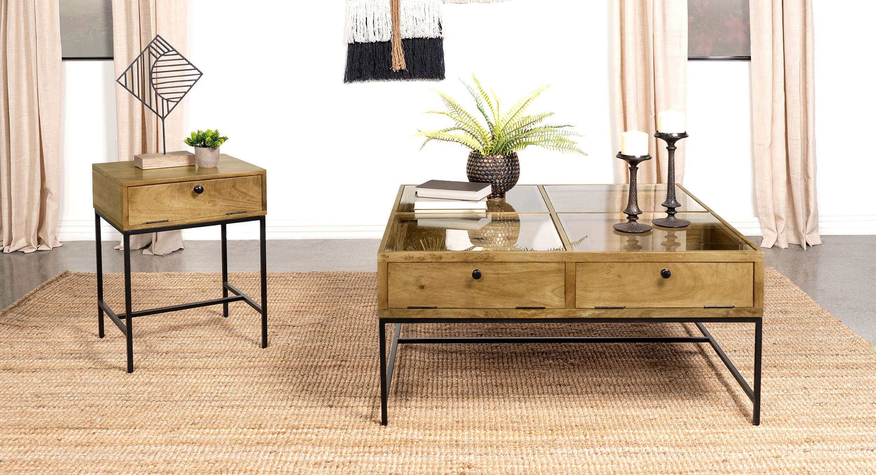 Stephie Honey Brown Coffee Table - Ornate Home