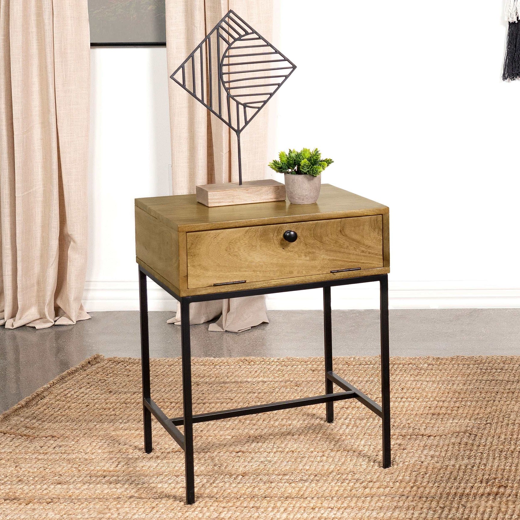 Stephie Honey Brown End Table - Ornate Home