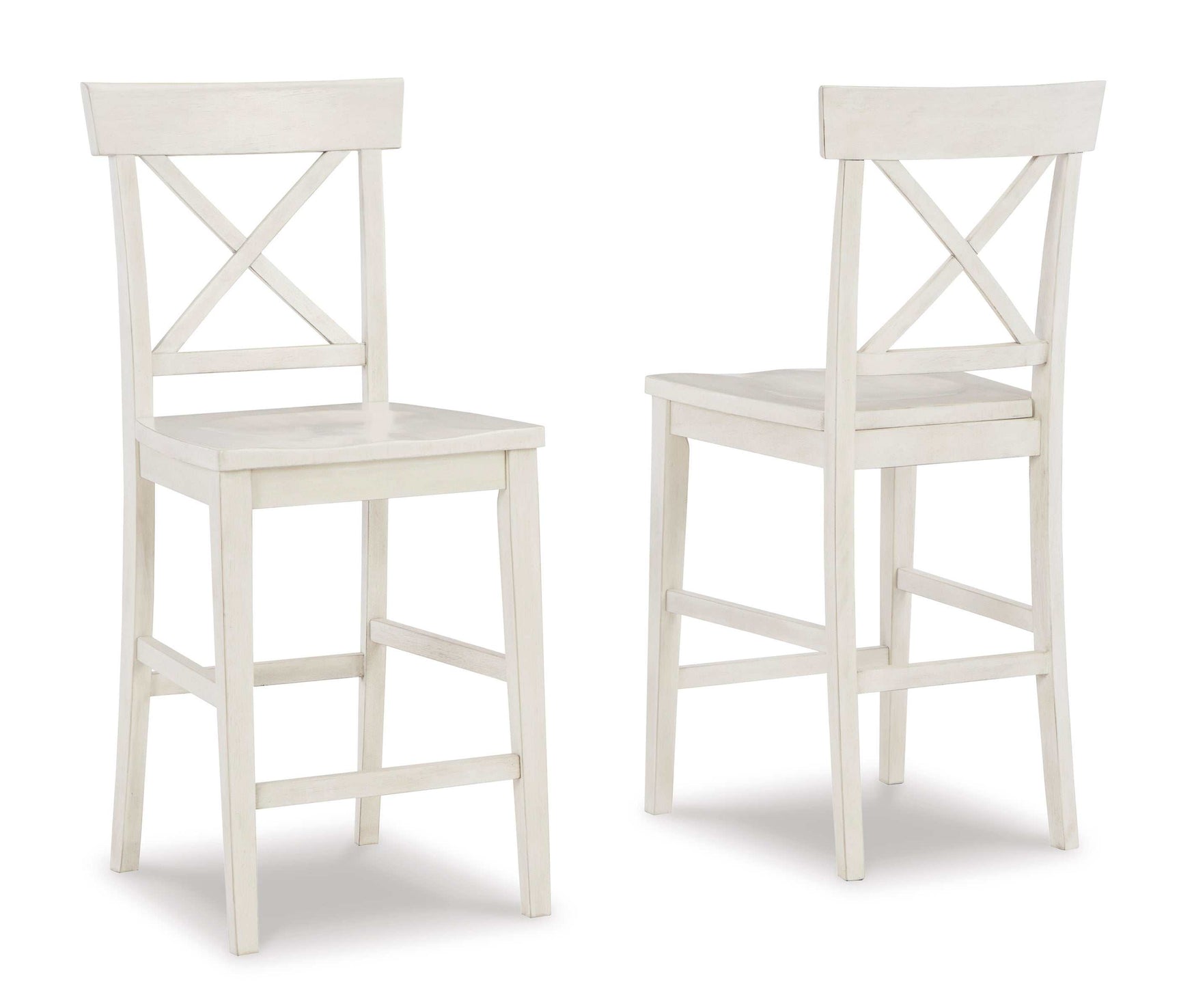 Stuven White Counter Height Bar Chair (Set of 2) - Ornate Home