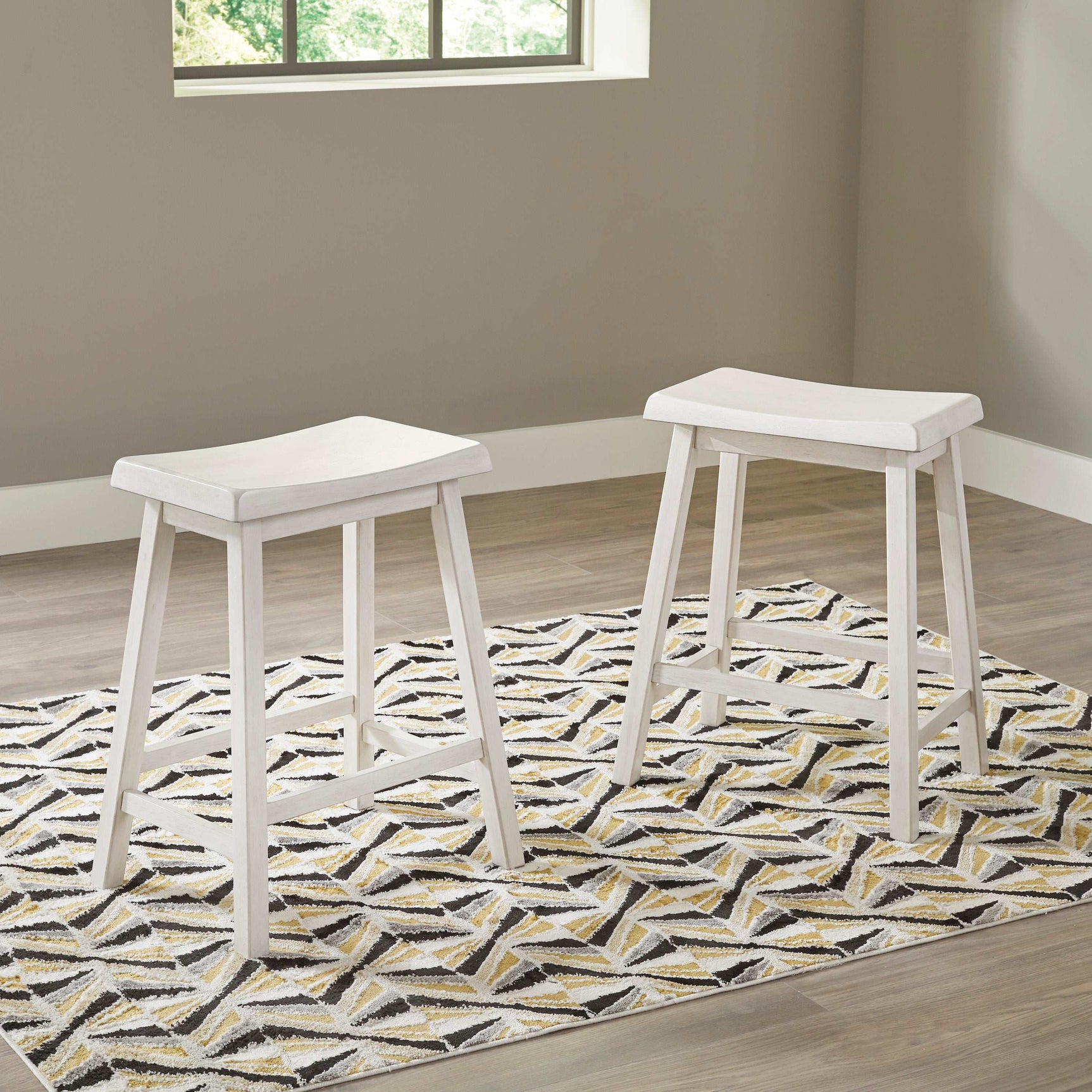 Stuven White Counter Height Dining Room Set w/ Stools - Ornate Home