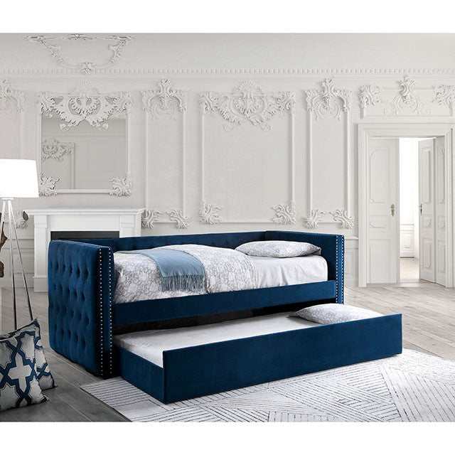 Susanna Navy Daybed w/ Trundle - Ornate Home