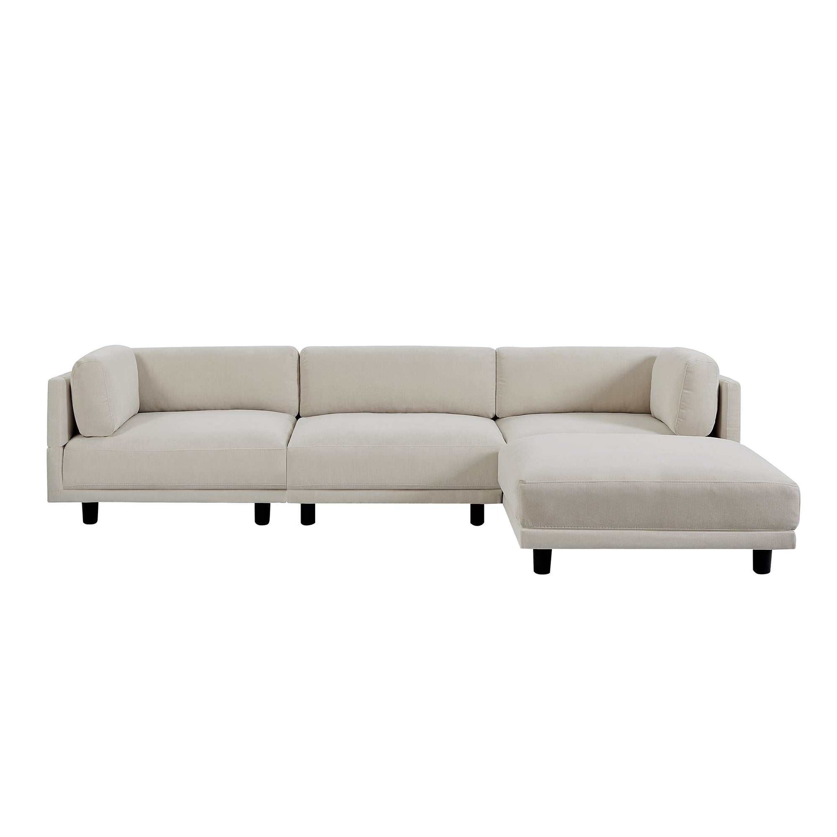 Sutter Sectional Sofa with Reversible Chaise Beige - Ornate Home