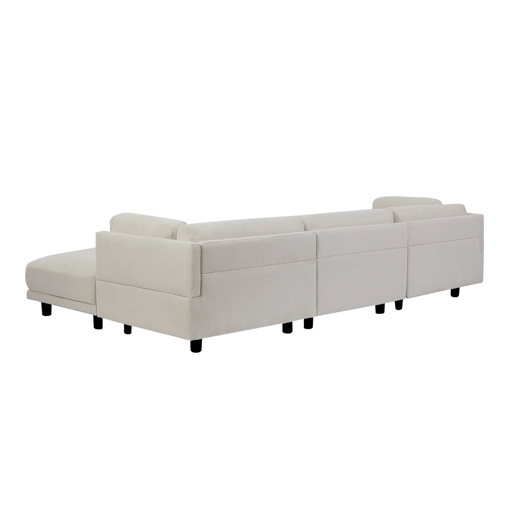 Sutter Sectional Sofa with Reversible Chaise Beige - Ornate Home