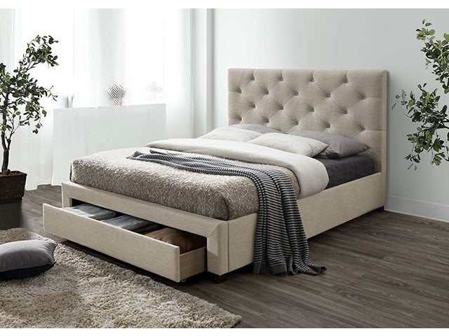 Sybella Beige Queen Bed - Ornate Home