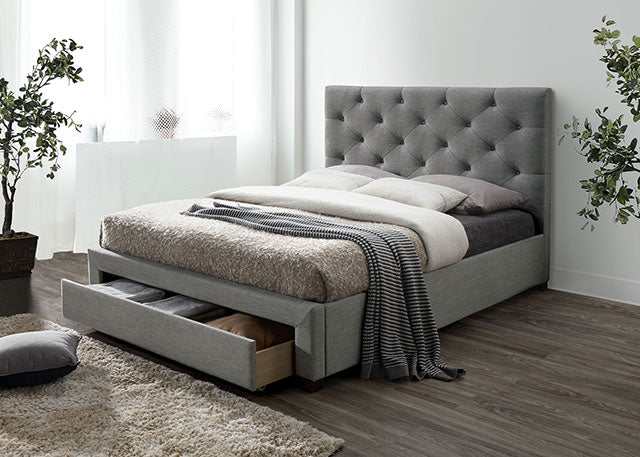 Sybella Gray Queen Bed - Ornate Home