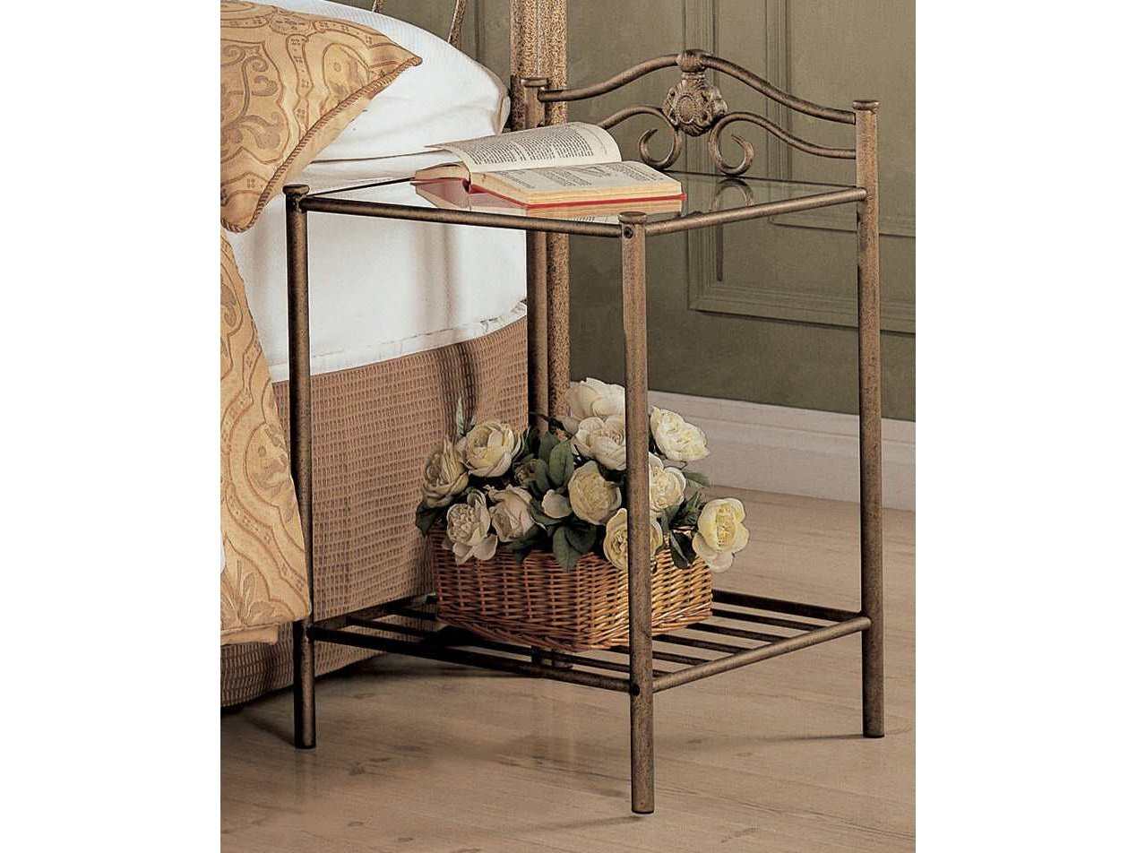 Sydney Antique Brushed Gold Nightstand - Ornate Home