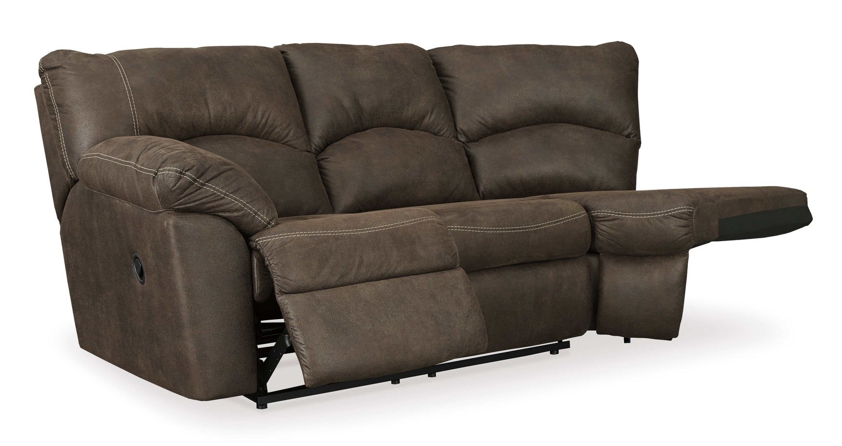 Tambo Faux Leather 2pc Manual Reclining Sectional - Ornate Home
