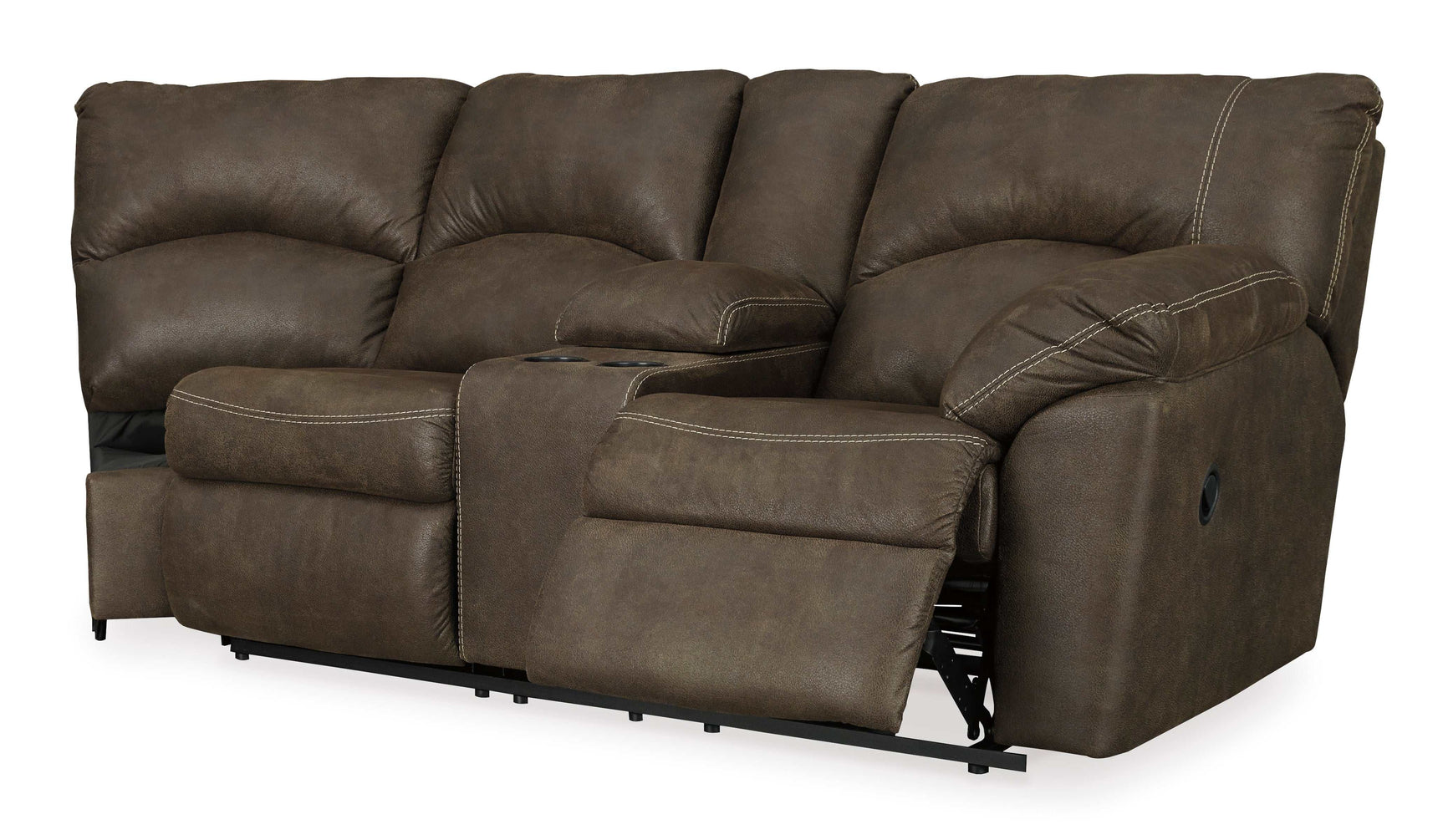 Tambo Faux Leather 2pc Manual Reclining Sectional - Ornate Home