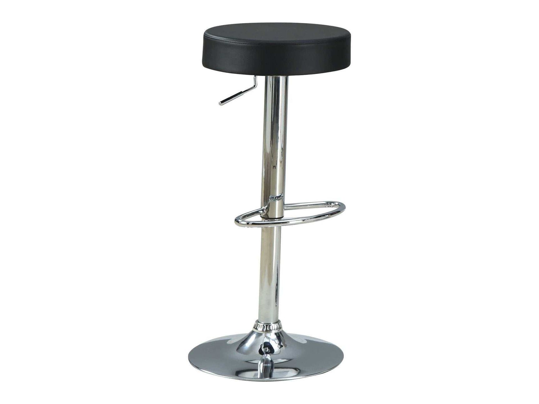 Tashan Black & Chrome 29″ Adjustable Bar Stool - Ornate Home