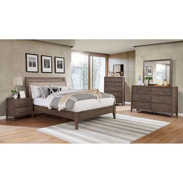 Tawana Warm Gray/Beige Eastern King Bed - Ornate Home