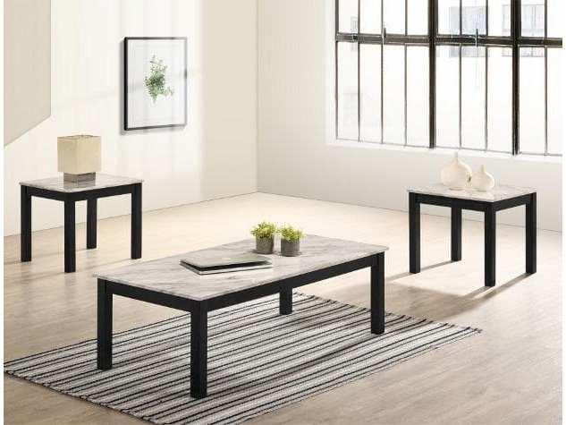 Thurner Faux Marble White Cocktail Set - Ornate Home