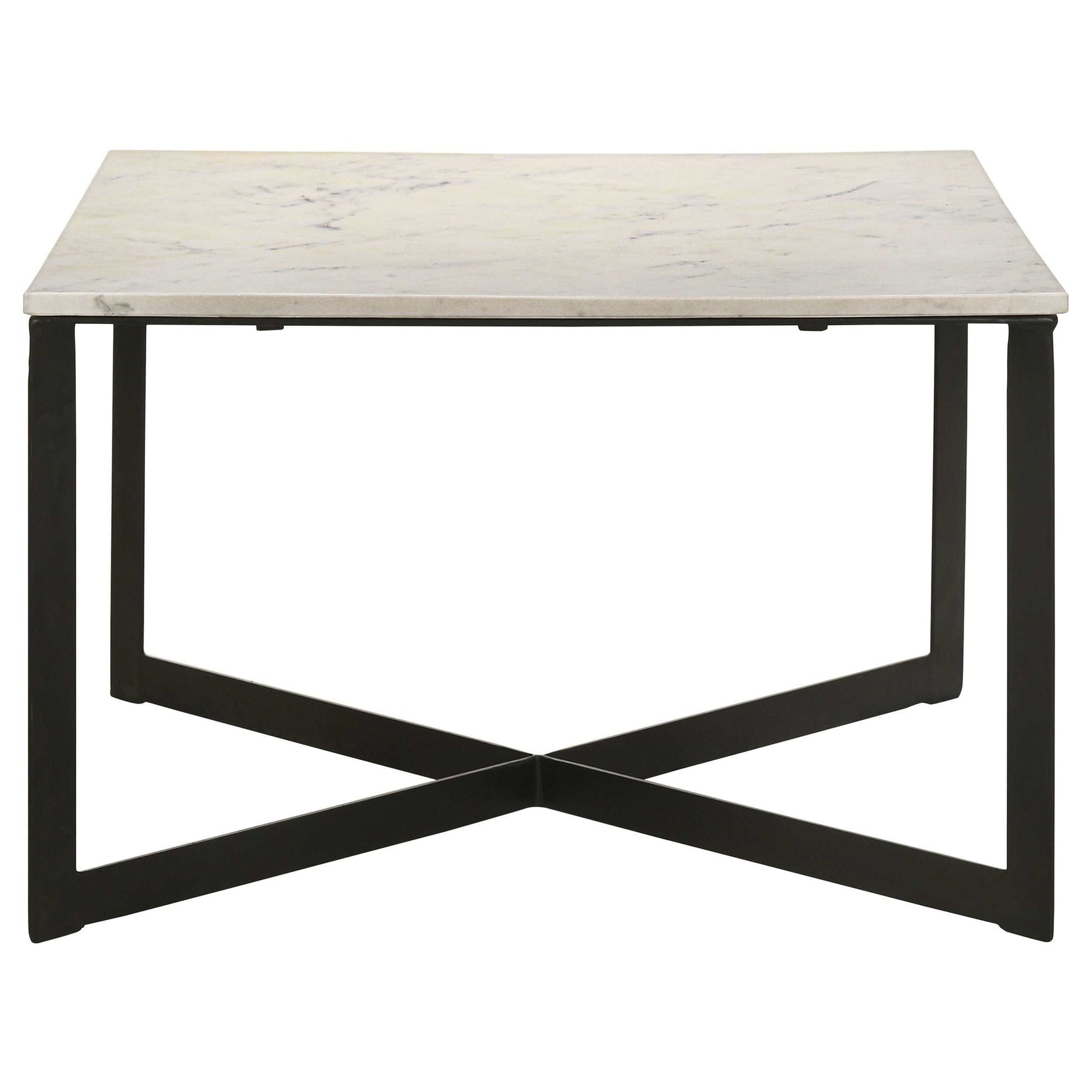 Tobin White / Black Coffee Table - Ornate Home