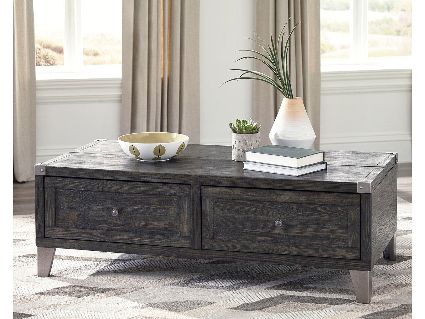 Todoe Dark Gray Lift Top Coffee Table - Ornate Home