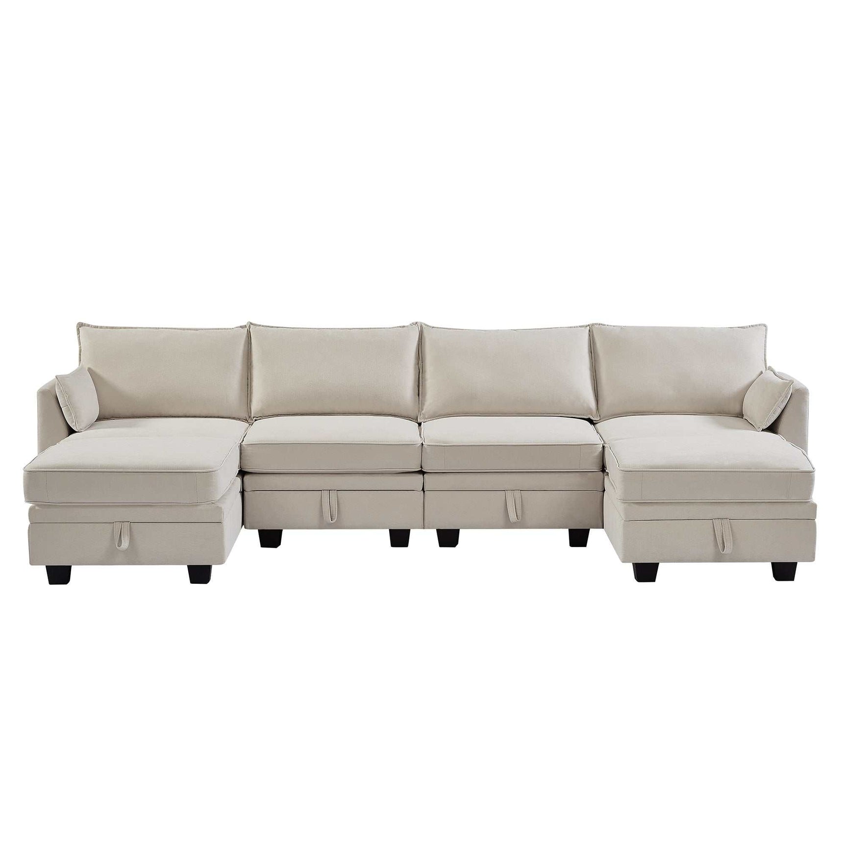 Torrey Modern Modular Sectional Sofa Beige - Ornate Home