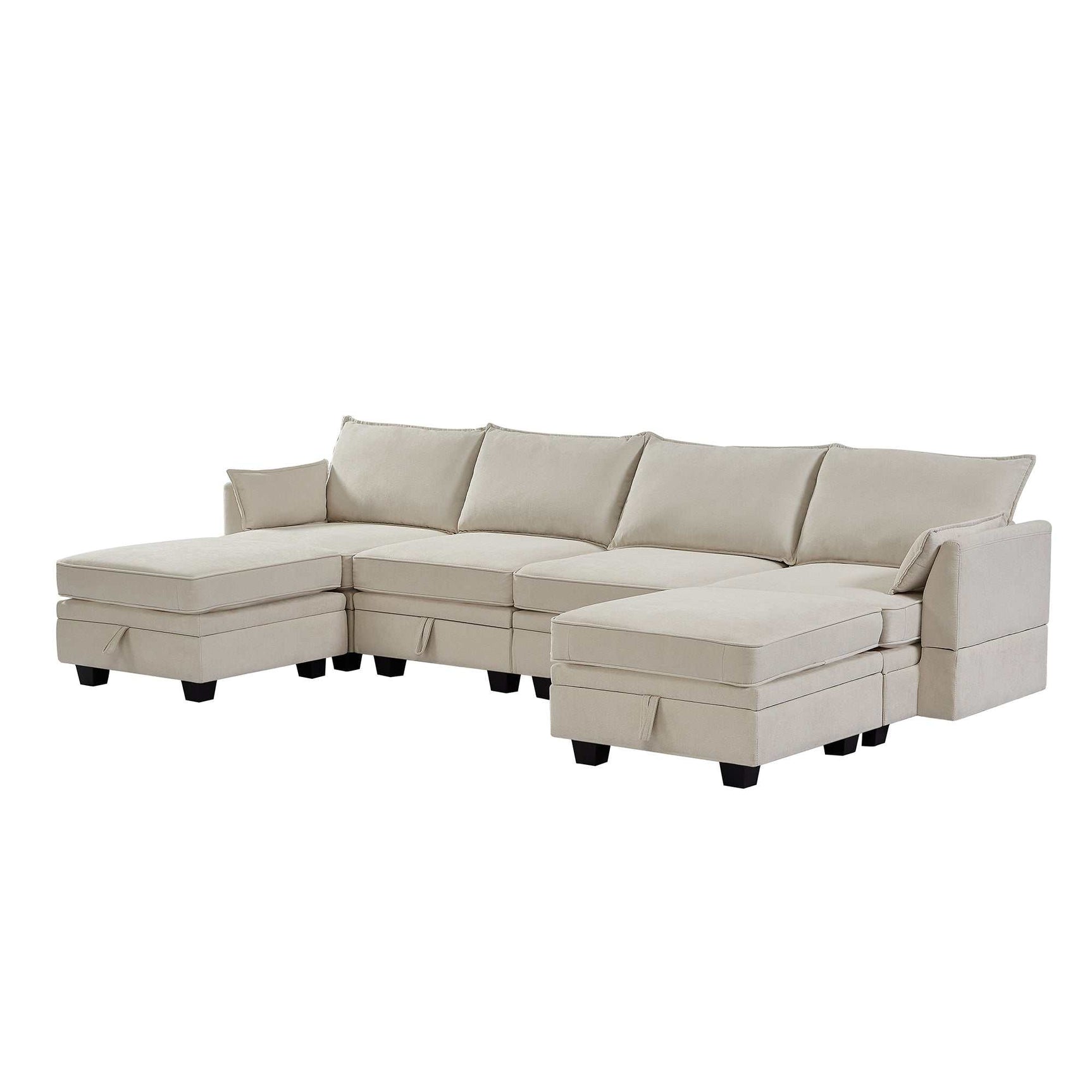 Torrey Modern Modular Sectional Sofa Beige - Ornate Home