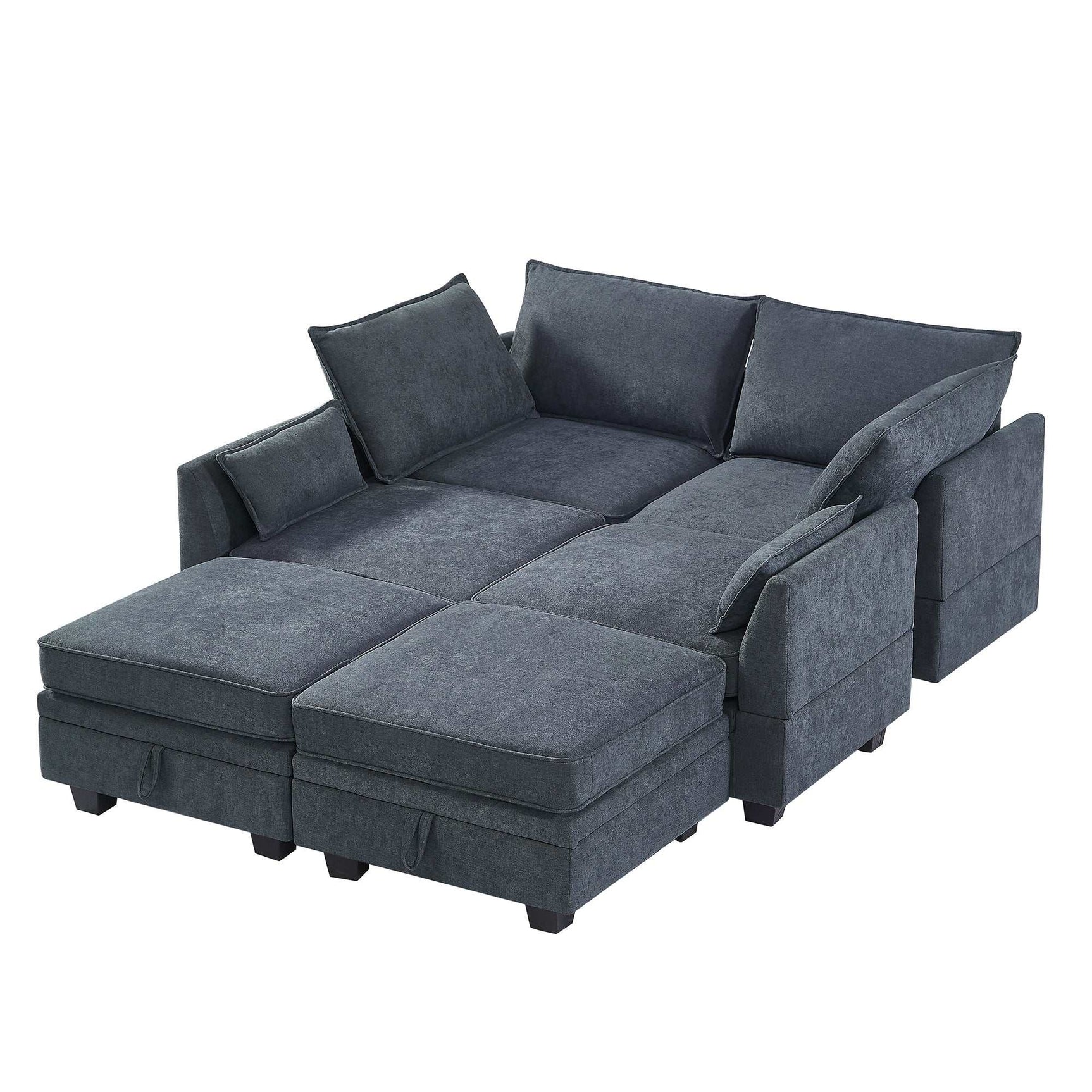 Torrey Modern Modular Sectional Sofa Gray - Ornate Home