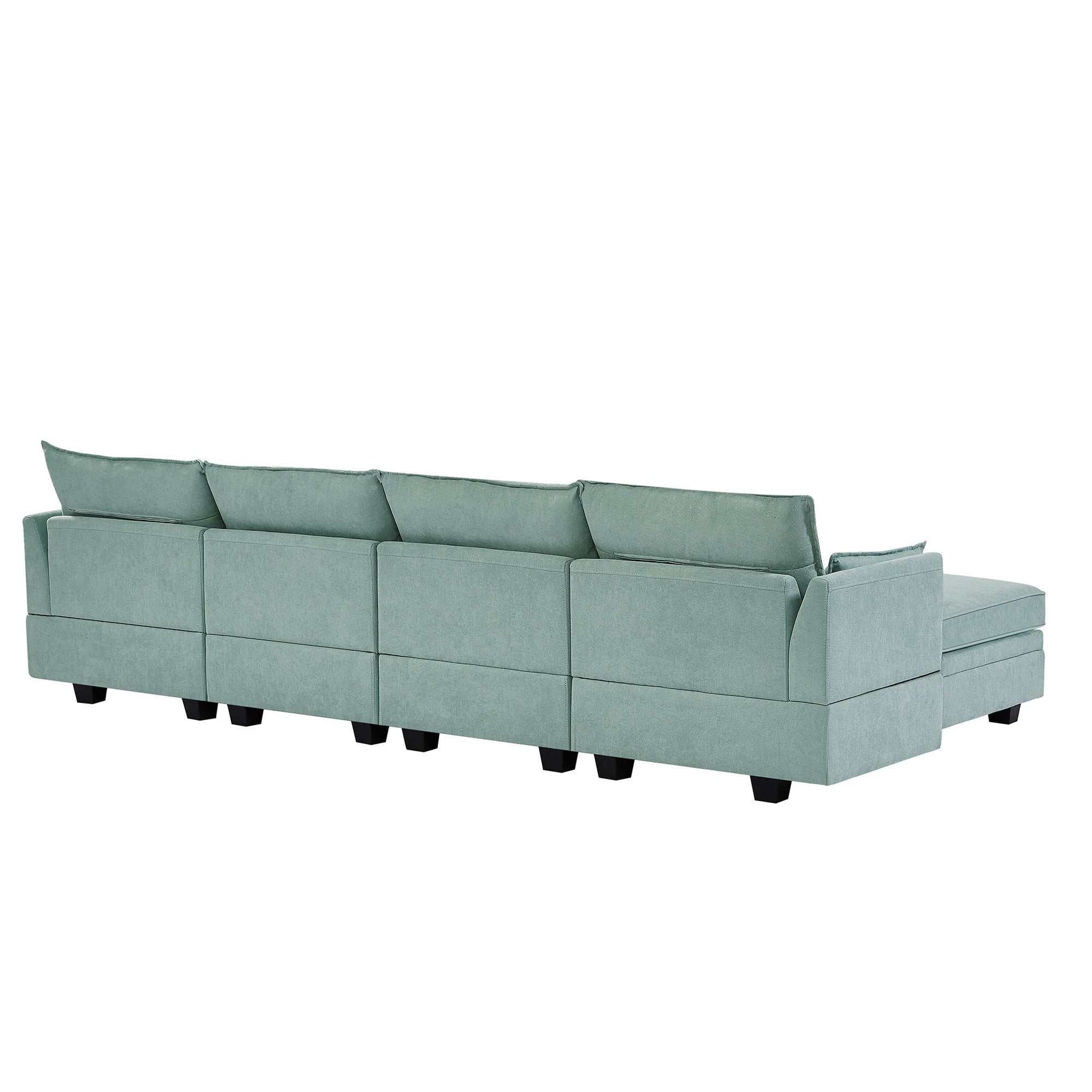 Torrey Modern Modular Sectional Sofa Light Green - Ornate Home