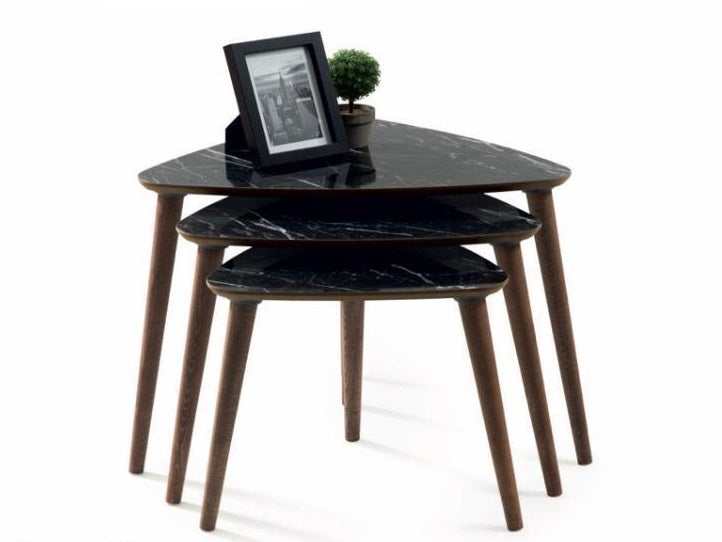 Trio Black Nesting Table (Set of 3) - Ornate Home