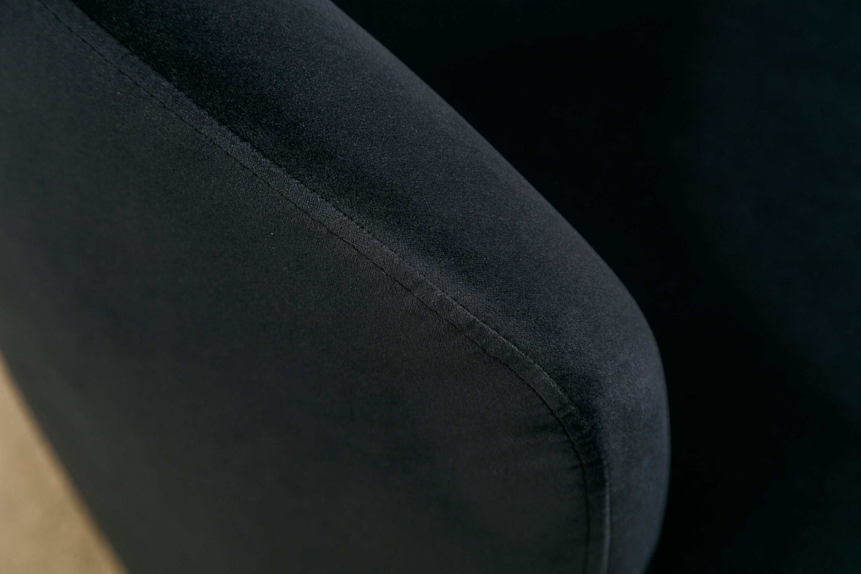 Tule Velvet Swivel Accent Armchair with Metal Ring Detail Black - Ornate Home