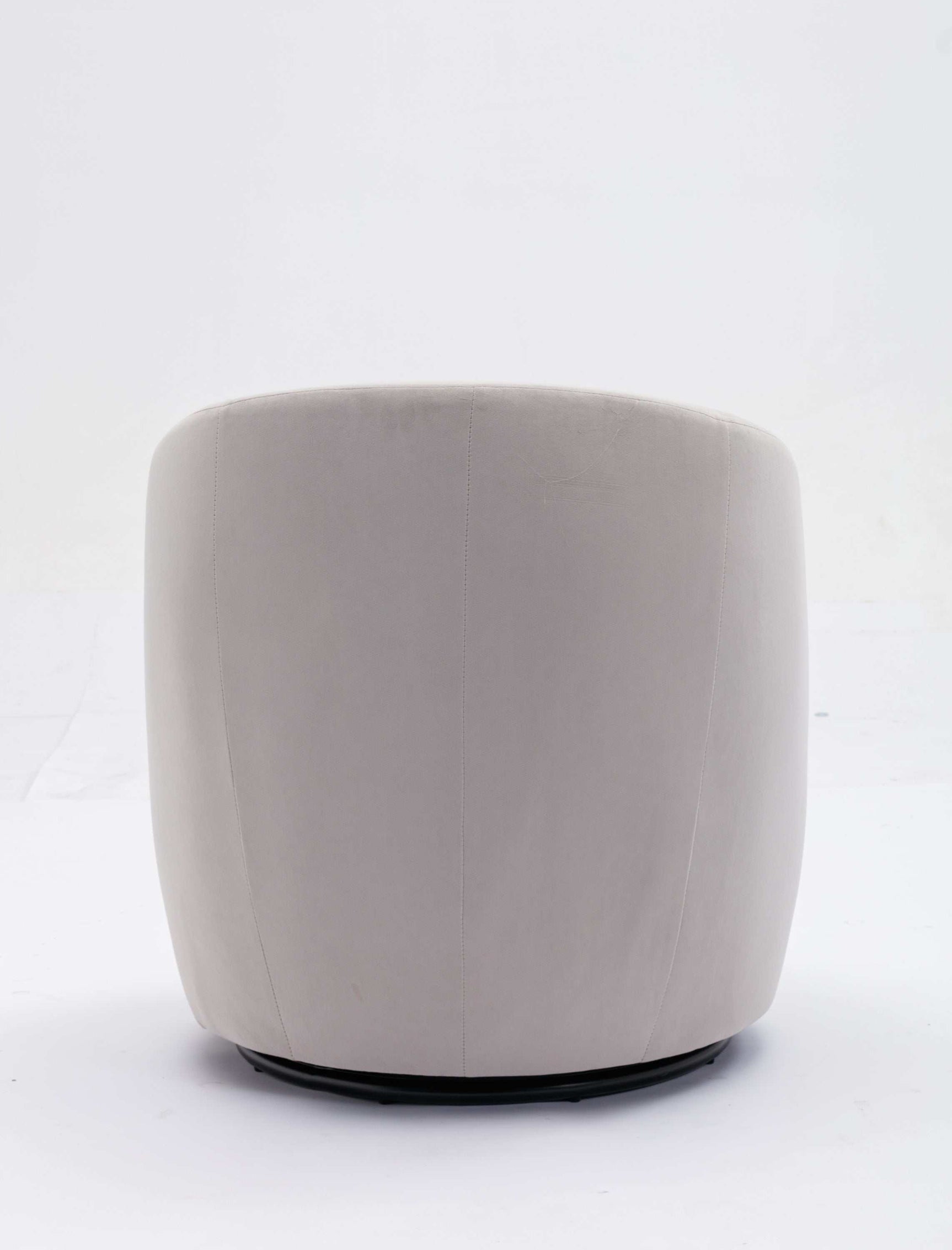 Tule Velvet Swivel Accent Armchair with Metal Ring Detail Gray - Ornate Home