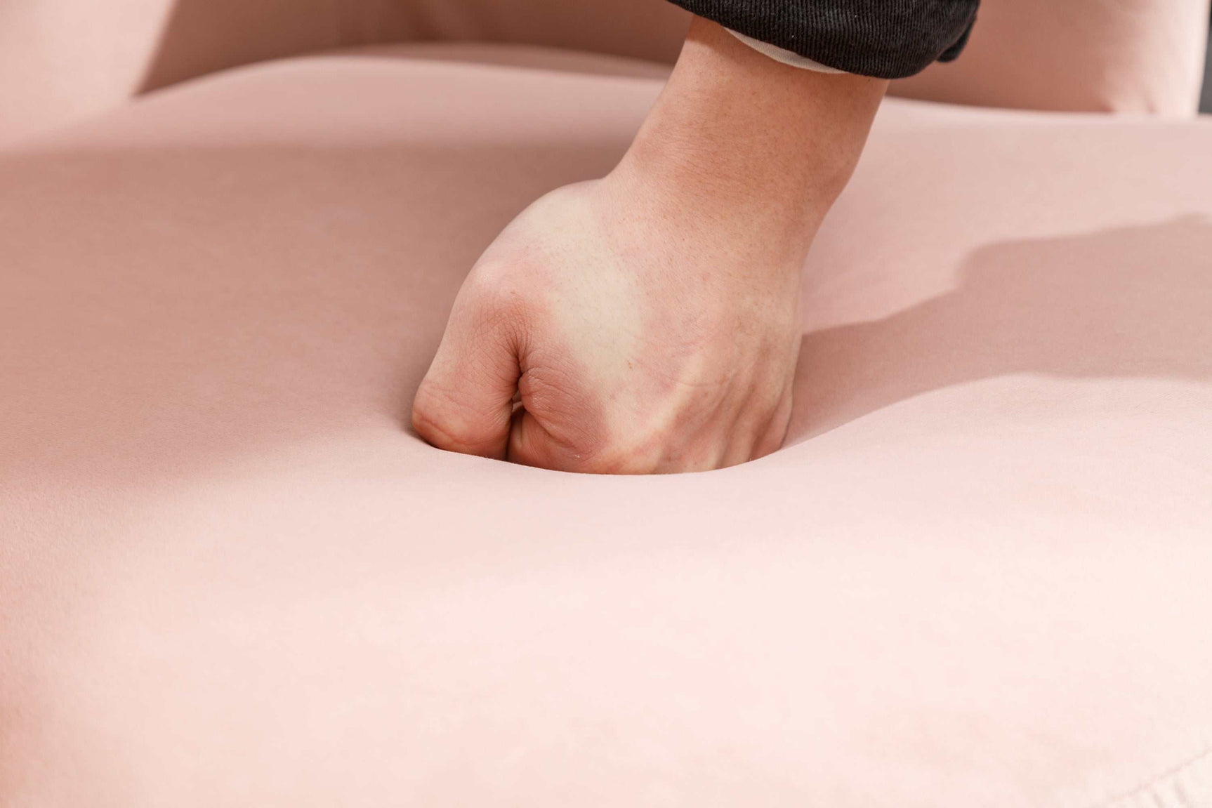 Tule Velvet Swivel Accent Armchair with Metal Ring Detail Pink - Ornate Home