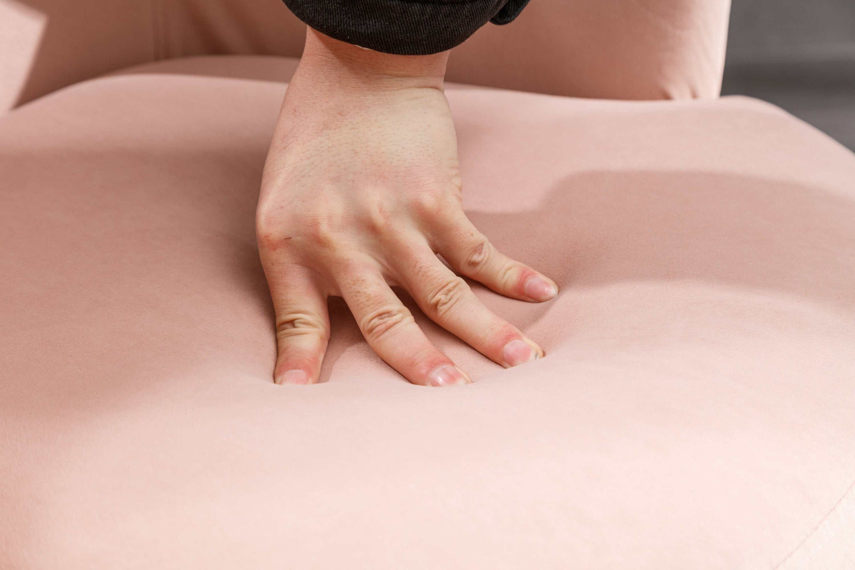 Tule Velvet Swivel Accent Armchair with Metal Ring Detail Pink - Ornate Home