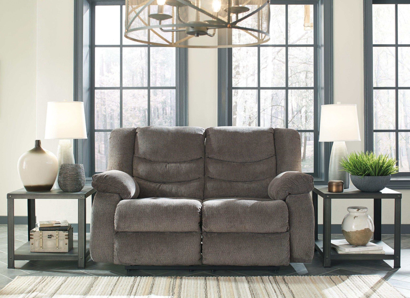 Tulen Gray Manual Reclining Sofa & Loveseat - Ornate Home