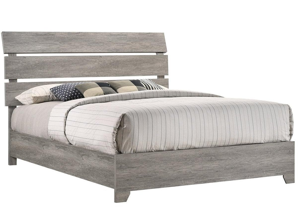 Tundra Gray Queen Panel Bed - Ornate Home