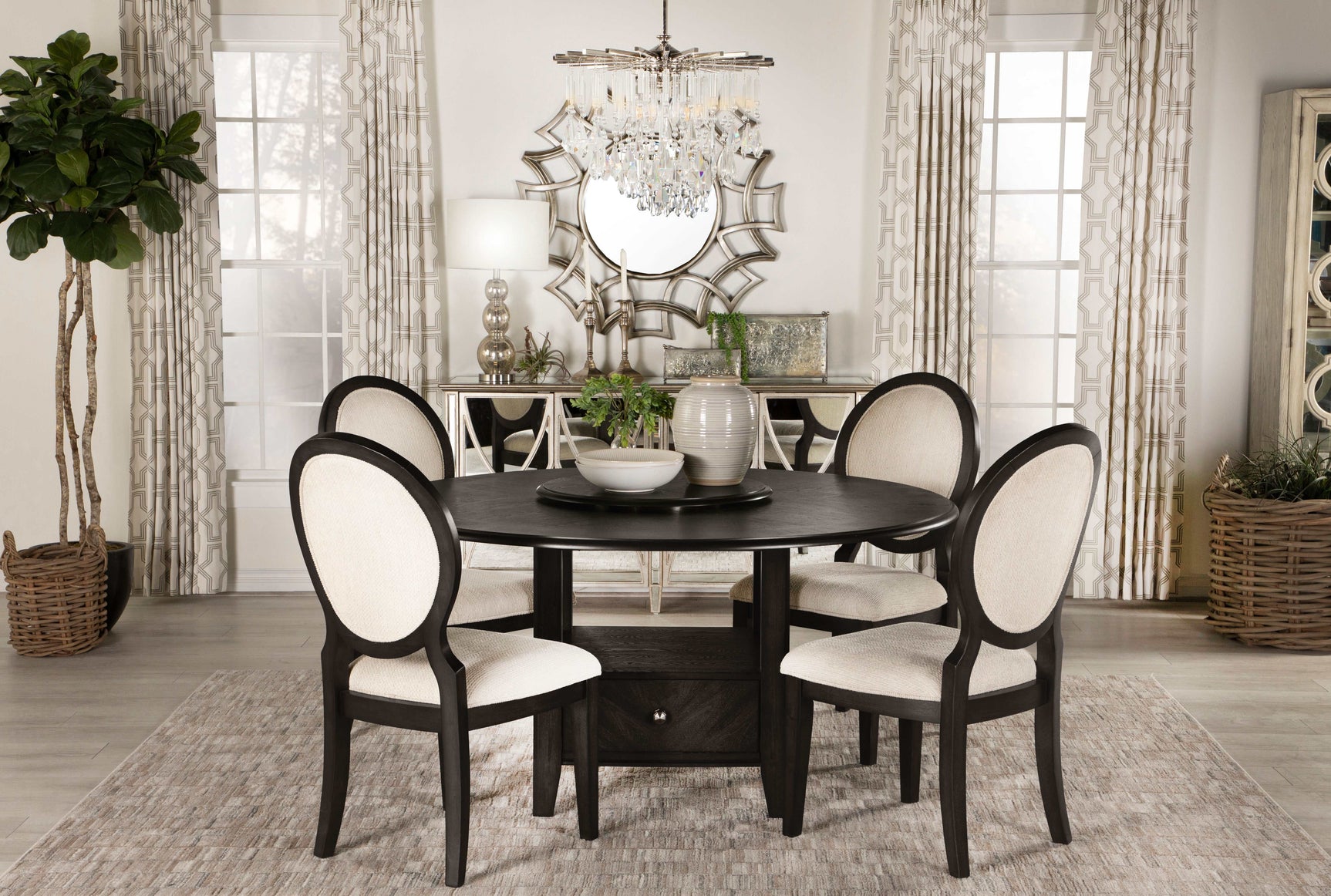 Twyla Cream / Dark Cocoa Side Chair - Ornate Home