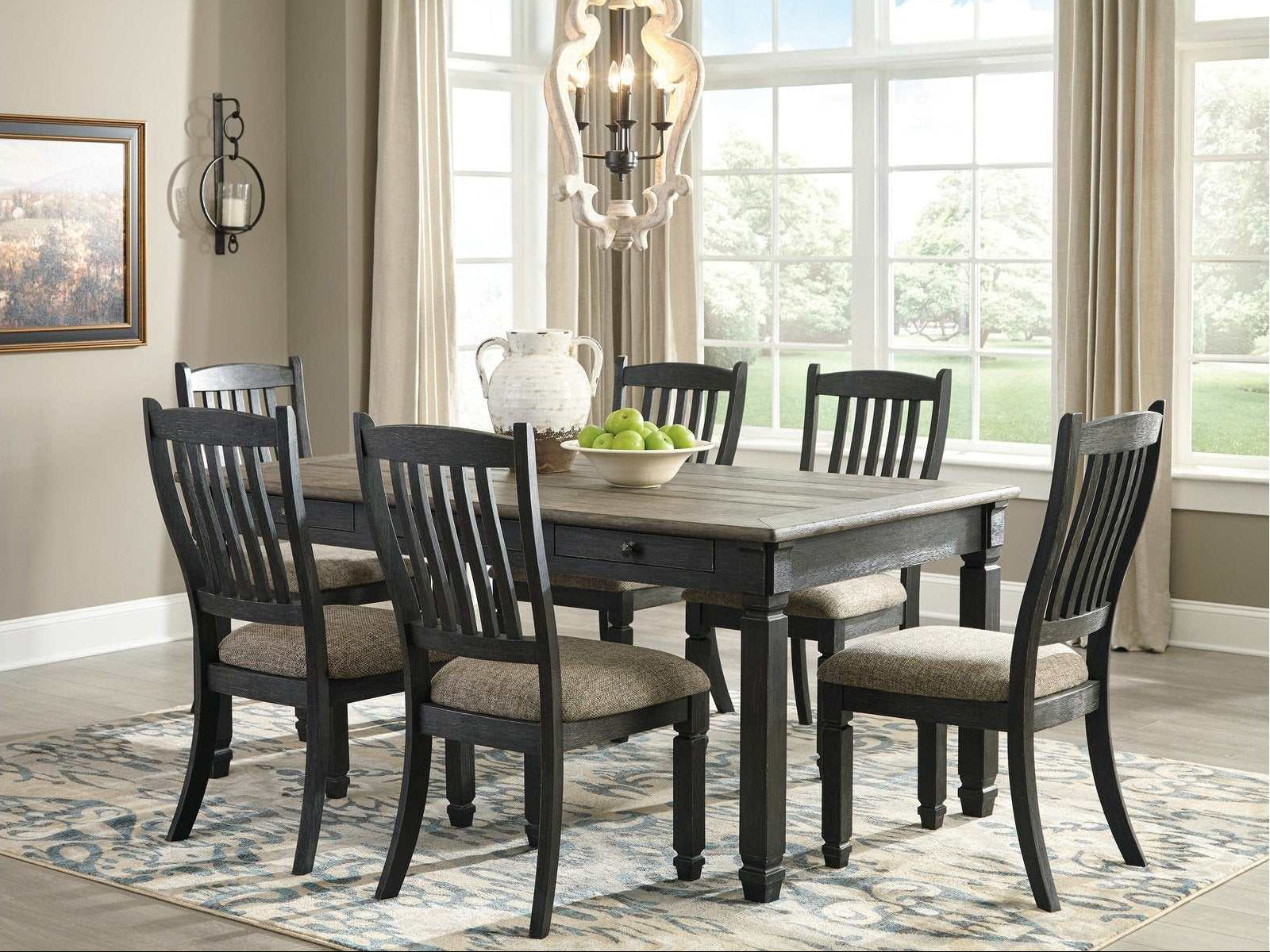 Tyler Creek Black & Gray Dining Room Set / 5pc - Ornate Home
