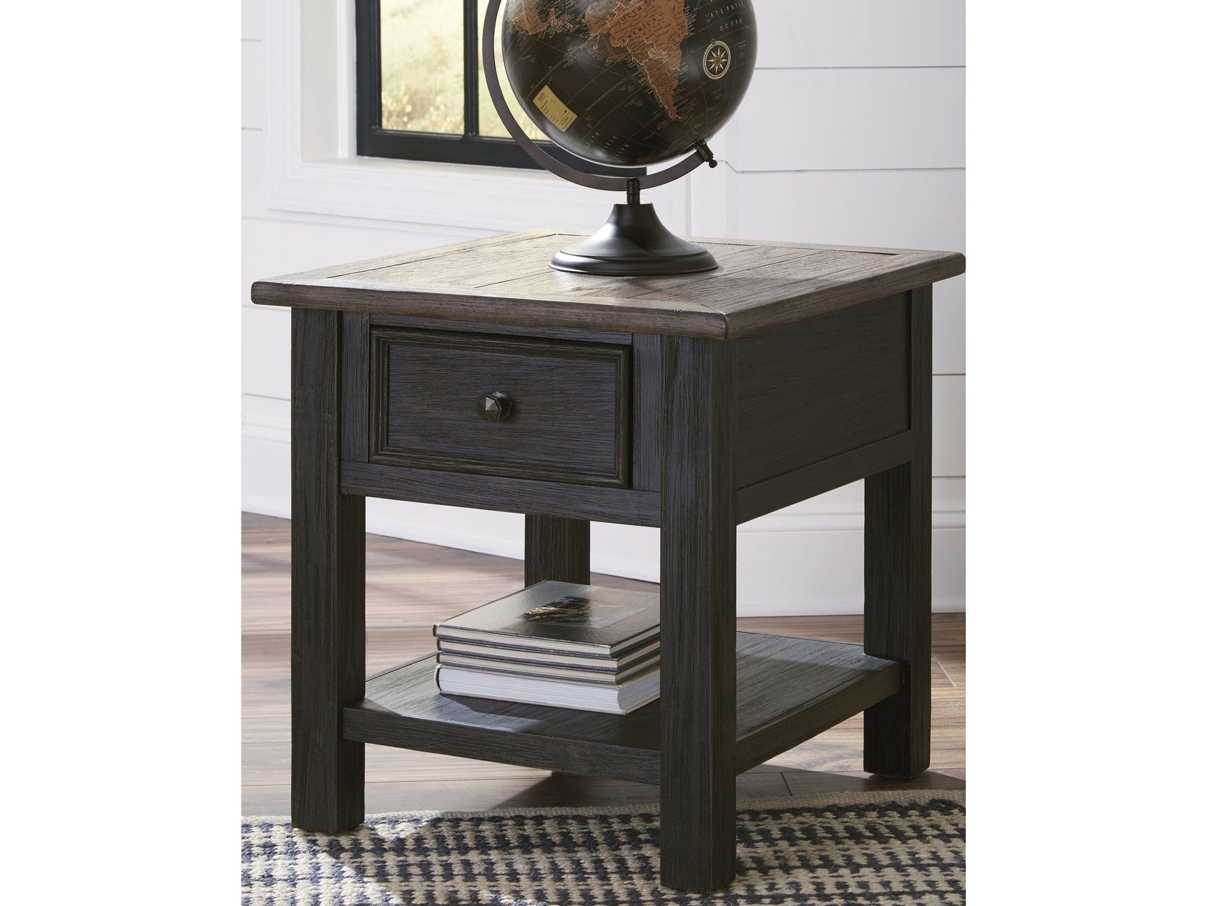 Tyler Creek Grayish Brown/Black End Table - Ornate Home