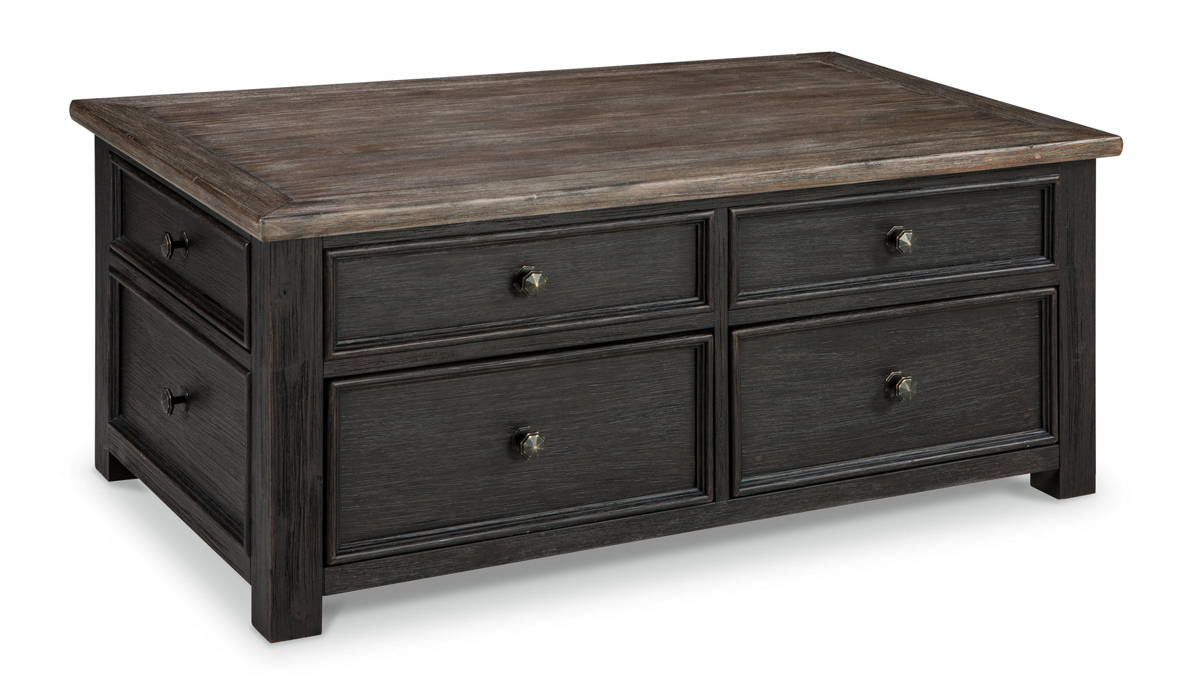 Tyler Creek Grayish Brown/Black Lift Top Coffee Table - Ornate Home