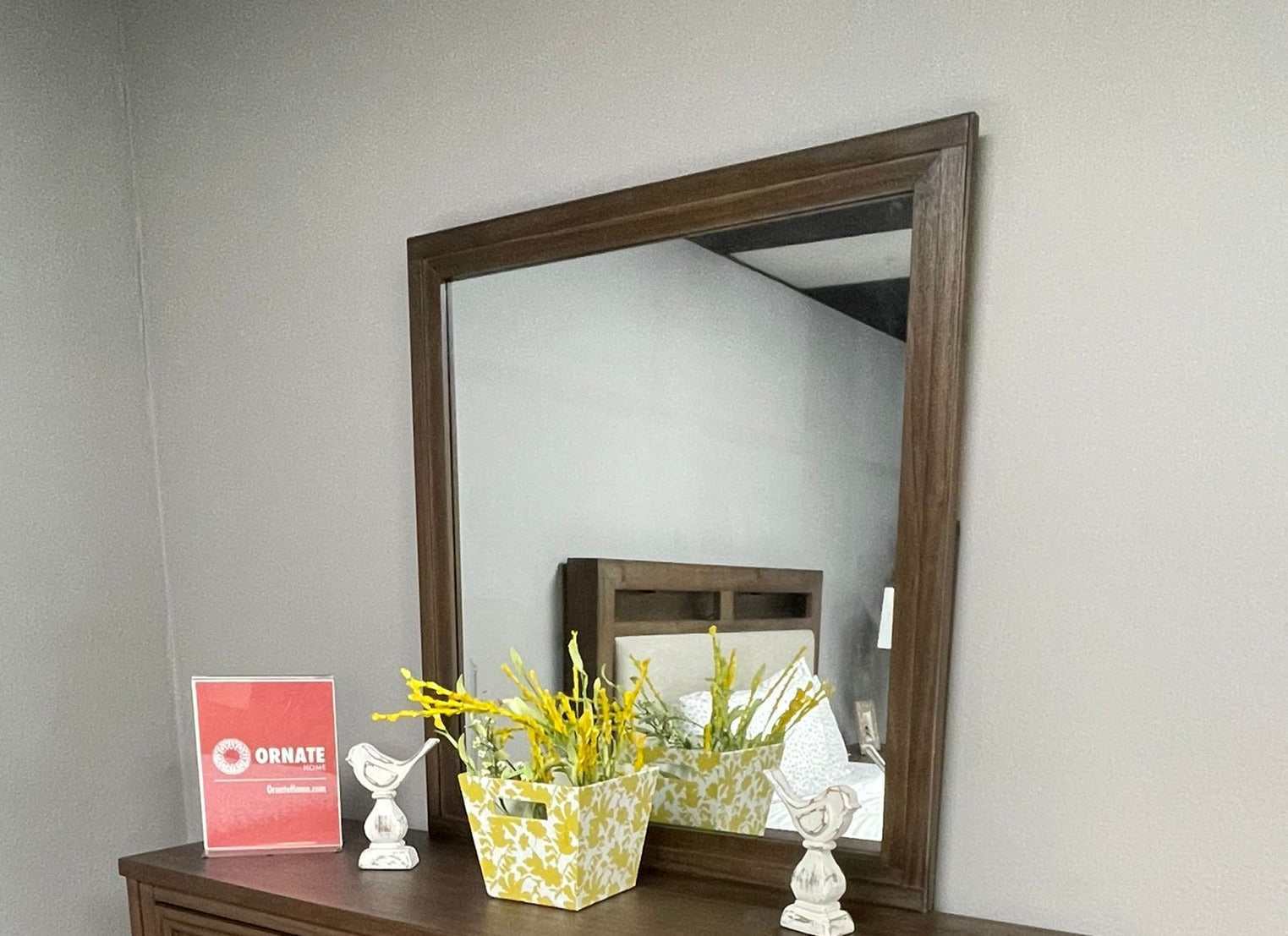 Tywyn Dark Oak Mirror - Ornate Home