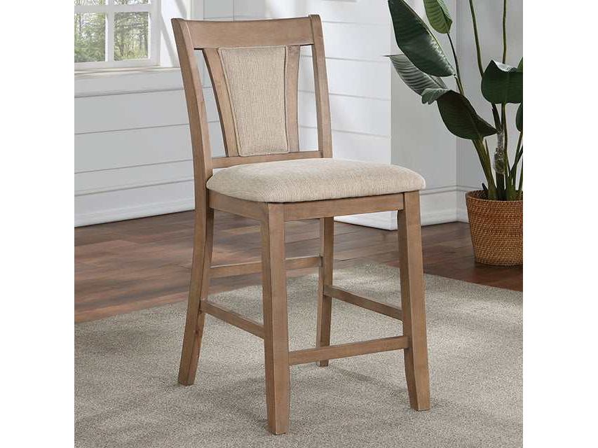 Upminster Natural Tone/Beige Counter Height Chair (Set of 2) - Ornate Home