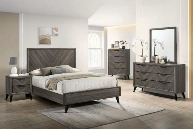 Vagan Gray Nightstand - Ornate Home
