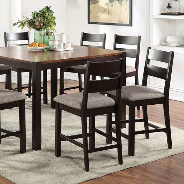 Valdor Dark Oak & Espresso Counter Height Table w/ Leaf - Ornate Home