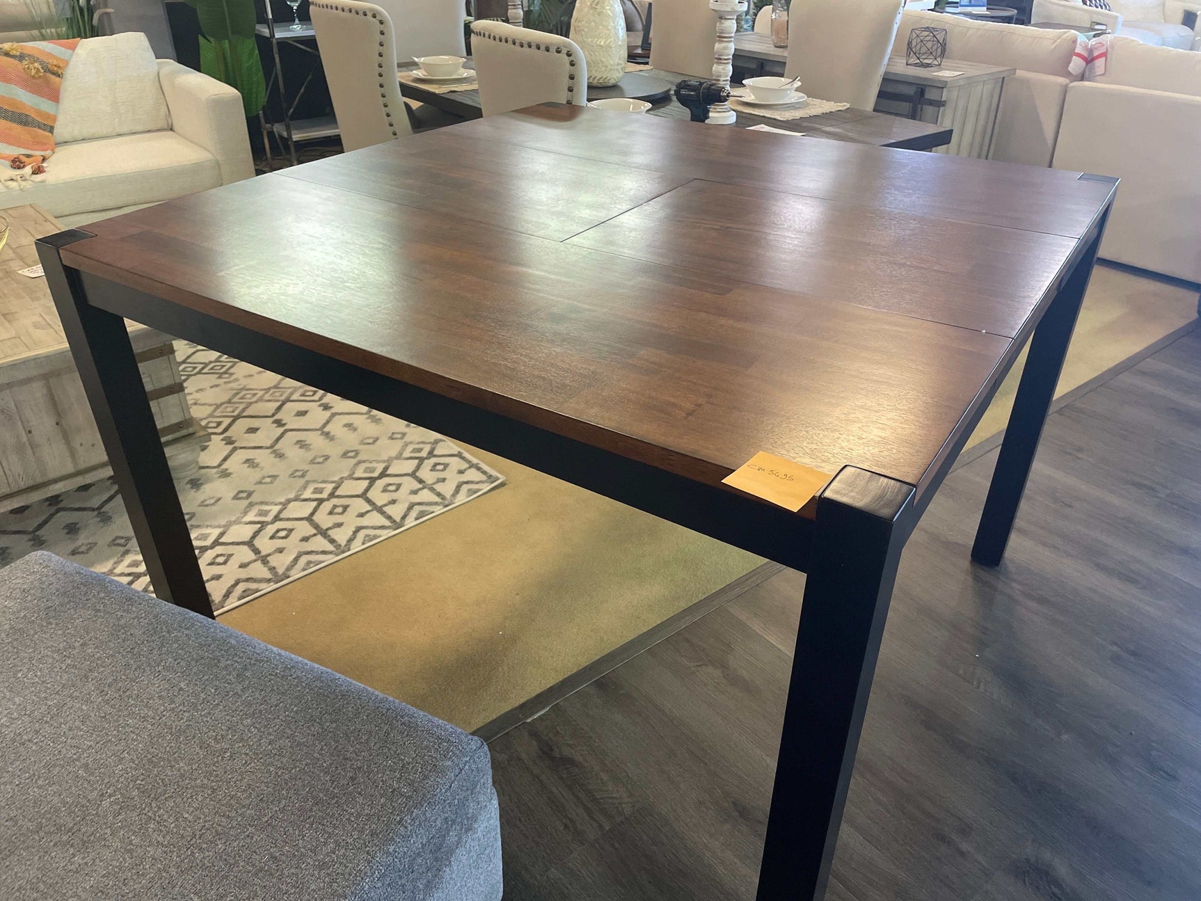 Valdor Dark Oak & Espresso Counter Height Table w/ Leaf - Ornate Home