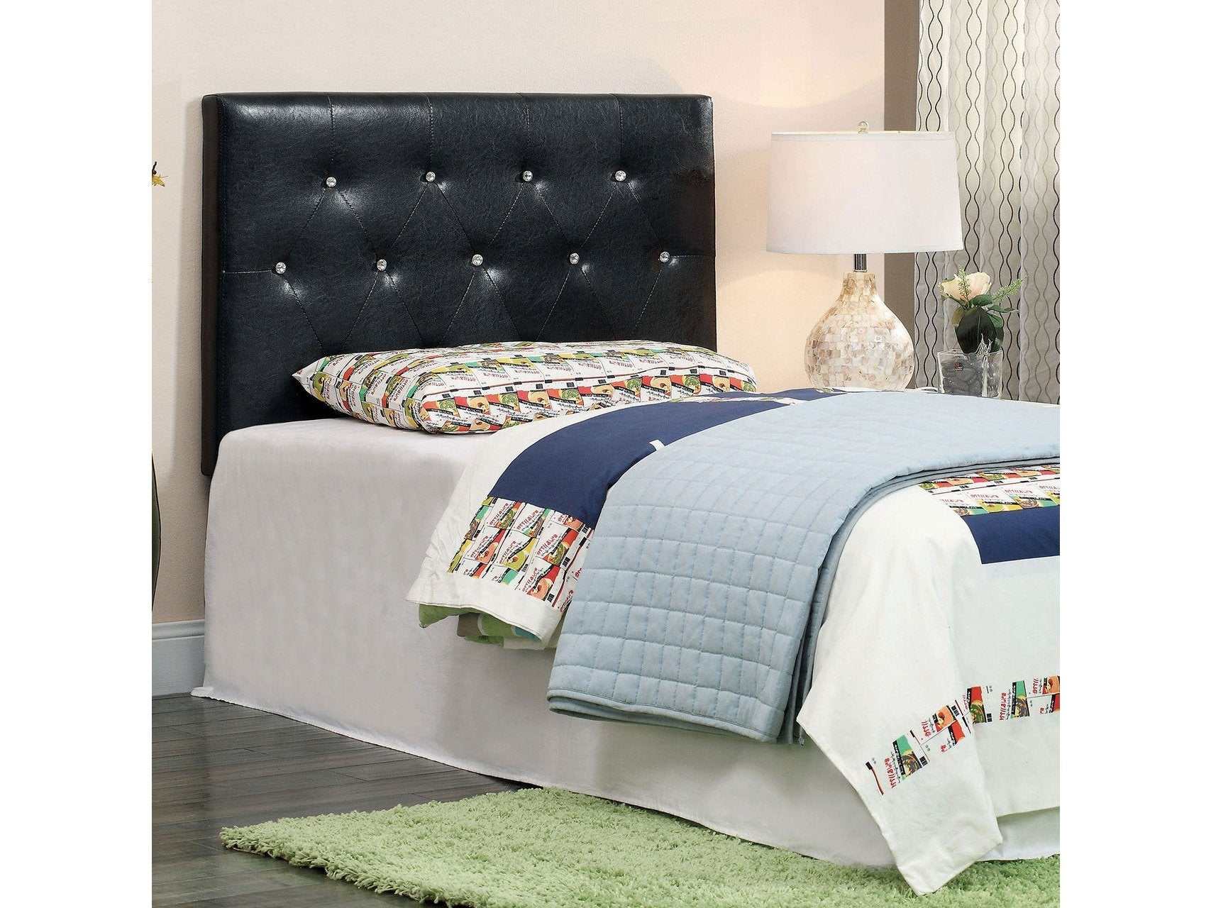 Velen Black Twin Headboard - Ornate Home