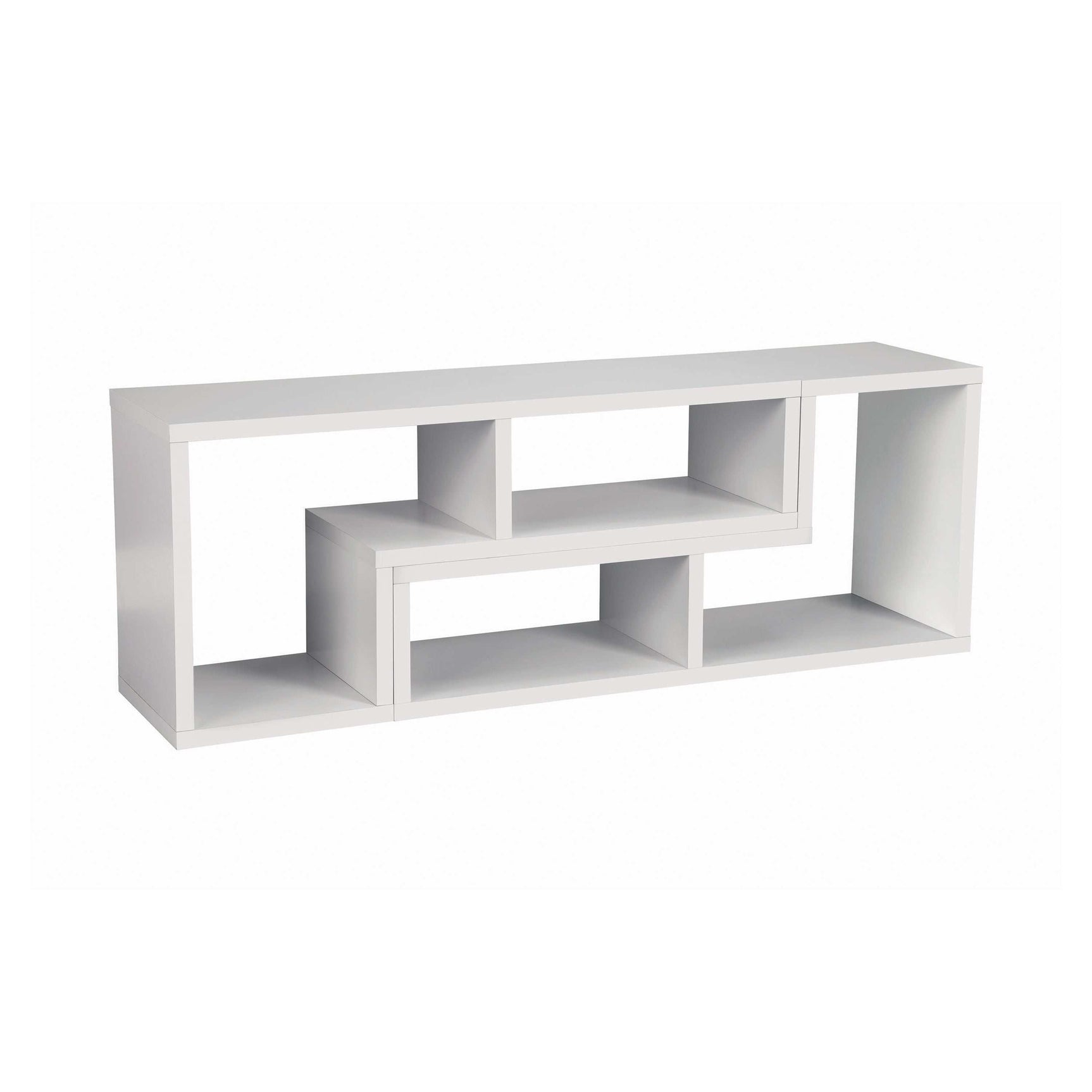 Velma White Convertible TV Console & Bookcase - Ornate Home