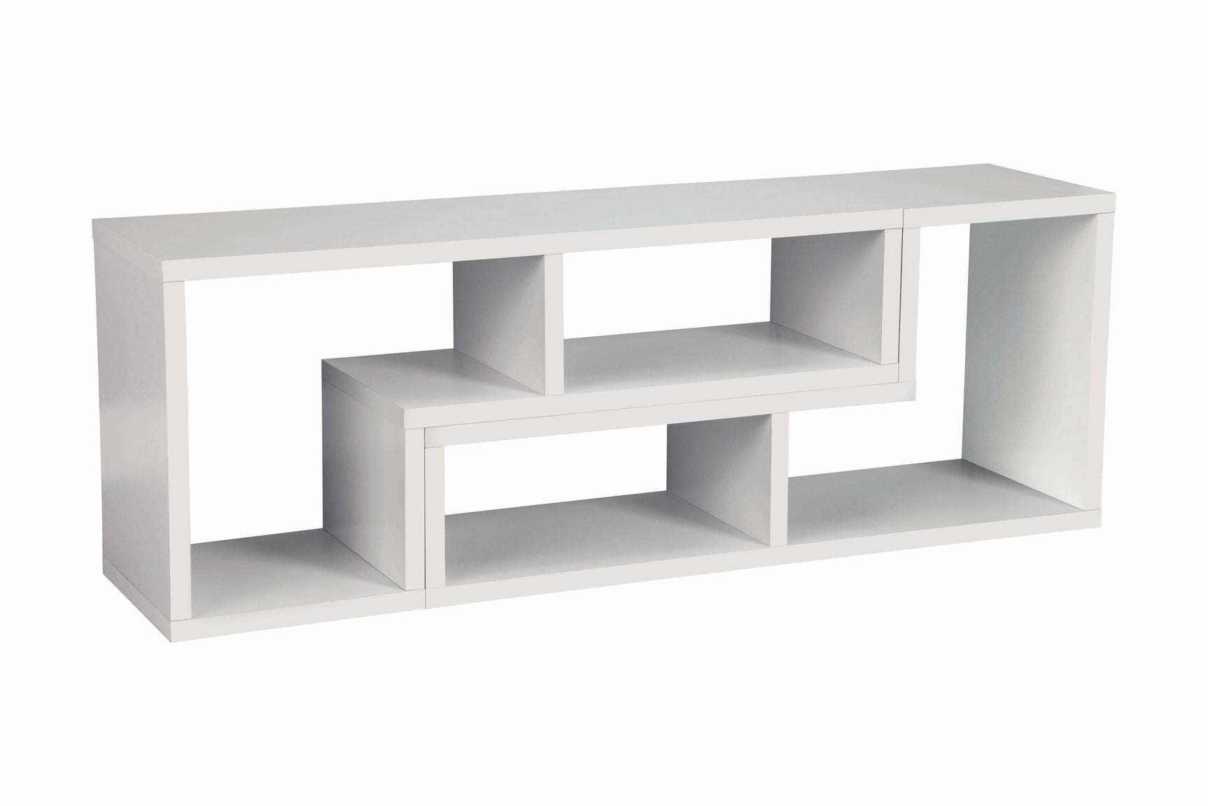 Velma White Convertible TV Console & Bookcase - Ornate Home